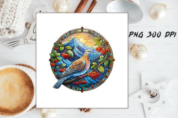 Download Dove Stained Glass PNG Sublimation - Sub Collection