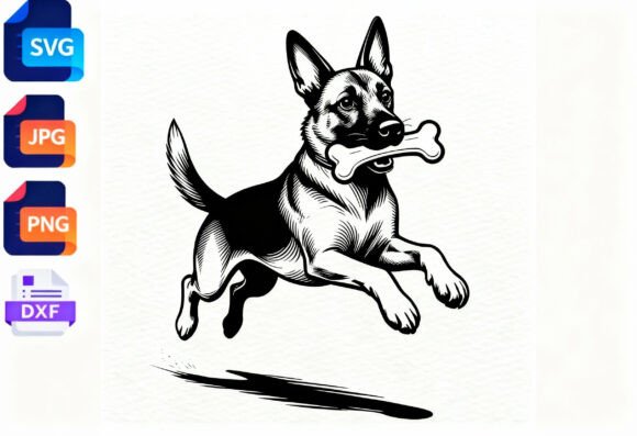 Download German Shepherd Dog Bone SVG Cut File - Dog bone svg Collection