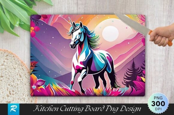 Download Unicorn Cutting Board Sublimation Design - Sub Collection