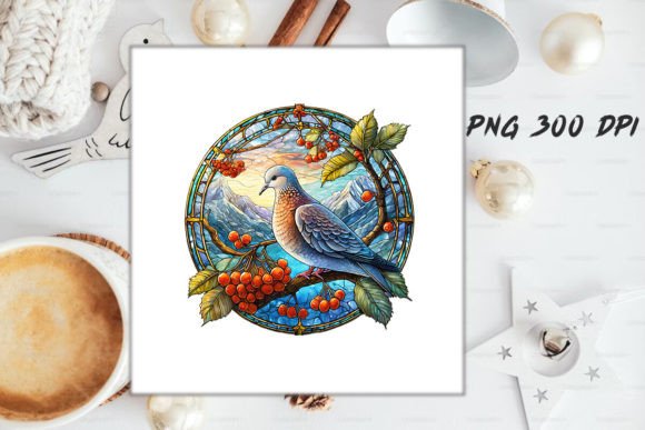 Download Dove Stained Glass PNG Sublimation - Sub Collection
