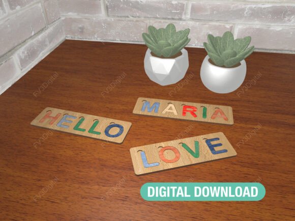 Download Custom Name Puzzle Laser Cut File - Premium Resources