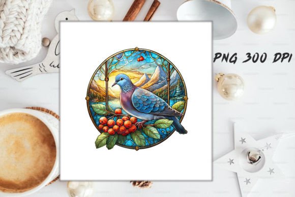 Download Dove Stained Glass PNG Sublimation - Sub Collection