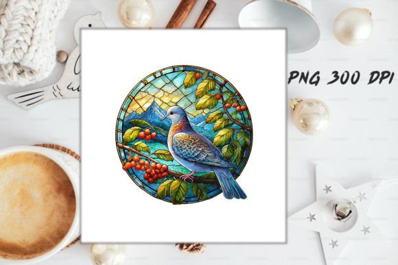 Download Dove Stained Glass PNG Sublimation - Sub Collection
