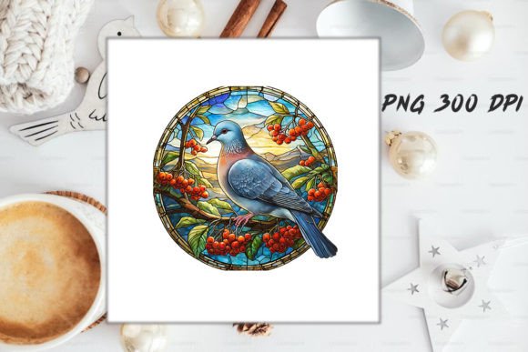 Download Dove Stained Glass PNG Sublimation - Sub Collection