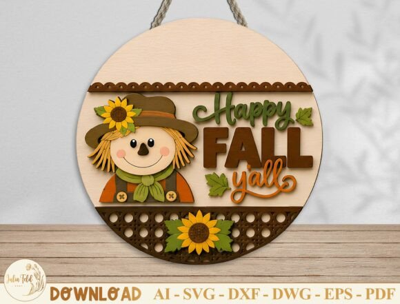 Download Scarecrow Fall Door Hanger SVG - Fall door hanger Collection